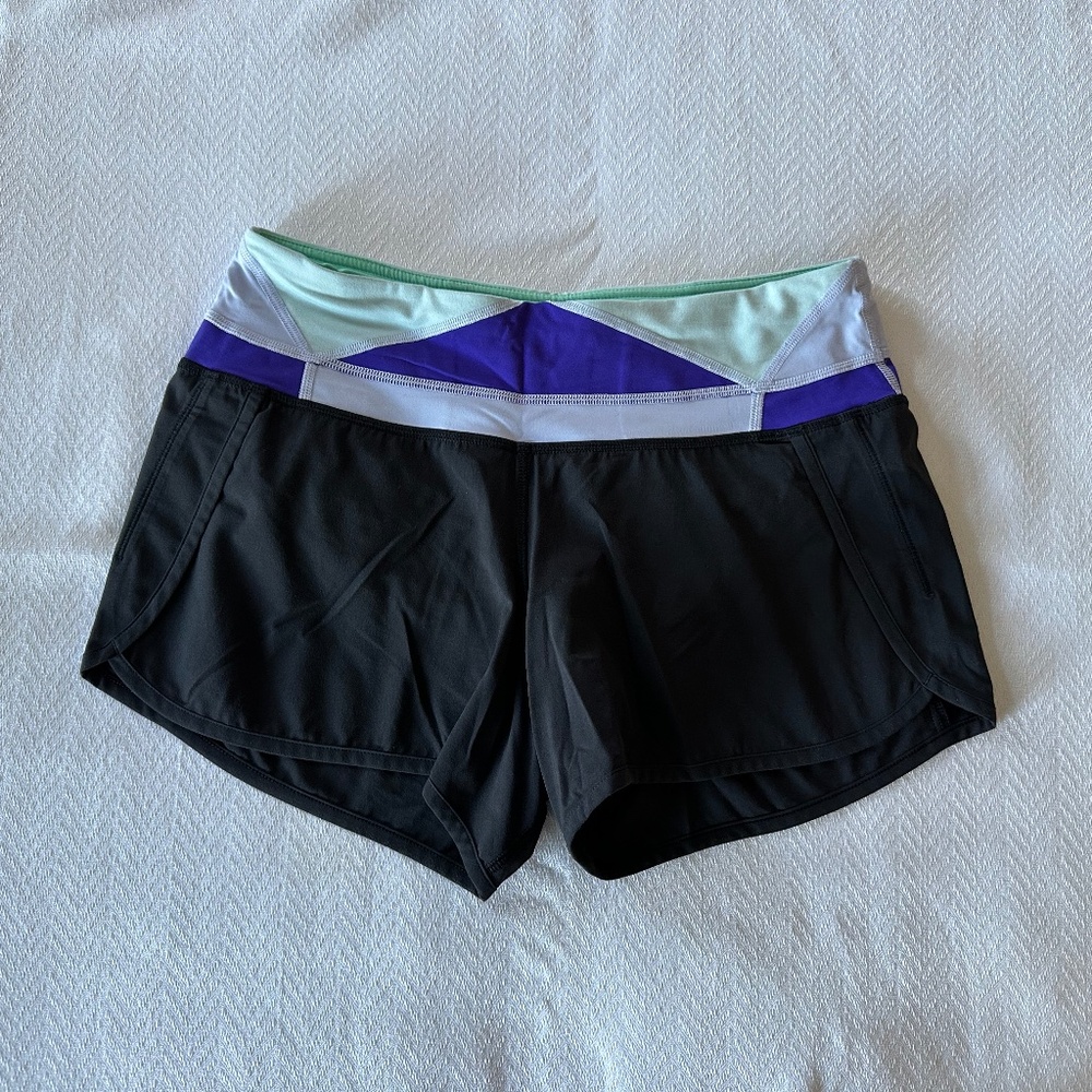 Lululemon Running Athletic Shorts, Size 4, Black